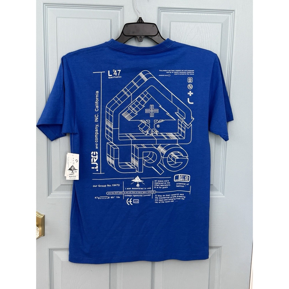 LRG Lifted Research Group Men's Royal Blue Tee Shirt Medium NWT